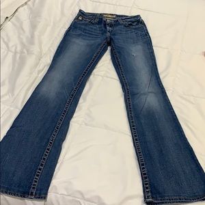 Big star flare jeans in mid rise fit 27 X-Long